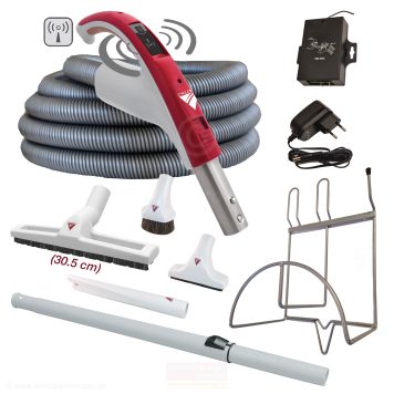 Slange /børstesett med trådløs start / stoppbryter på håndtaket inkl. mottaker