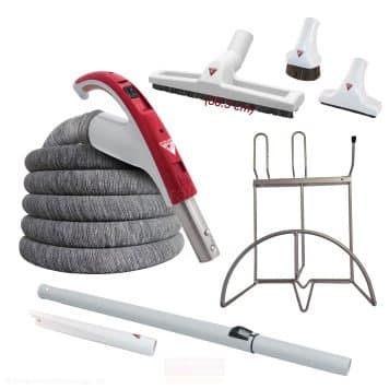 Slange /børstesett med stoff-trekk og start / stoppbryter på håndtaket