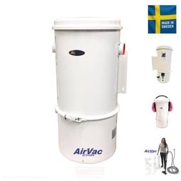 AirVac Flow 1500 Silent Sentralstøvsuger