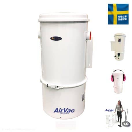 AirVac Flow 1500 Silent Sentralstøvsuger