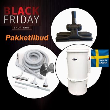 Black Week Pakketilbud: AirVac Sentralstøvsuger med slange og børstesett